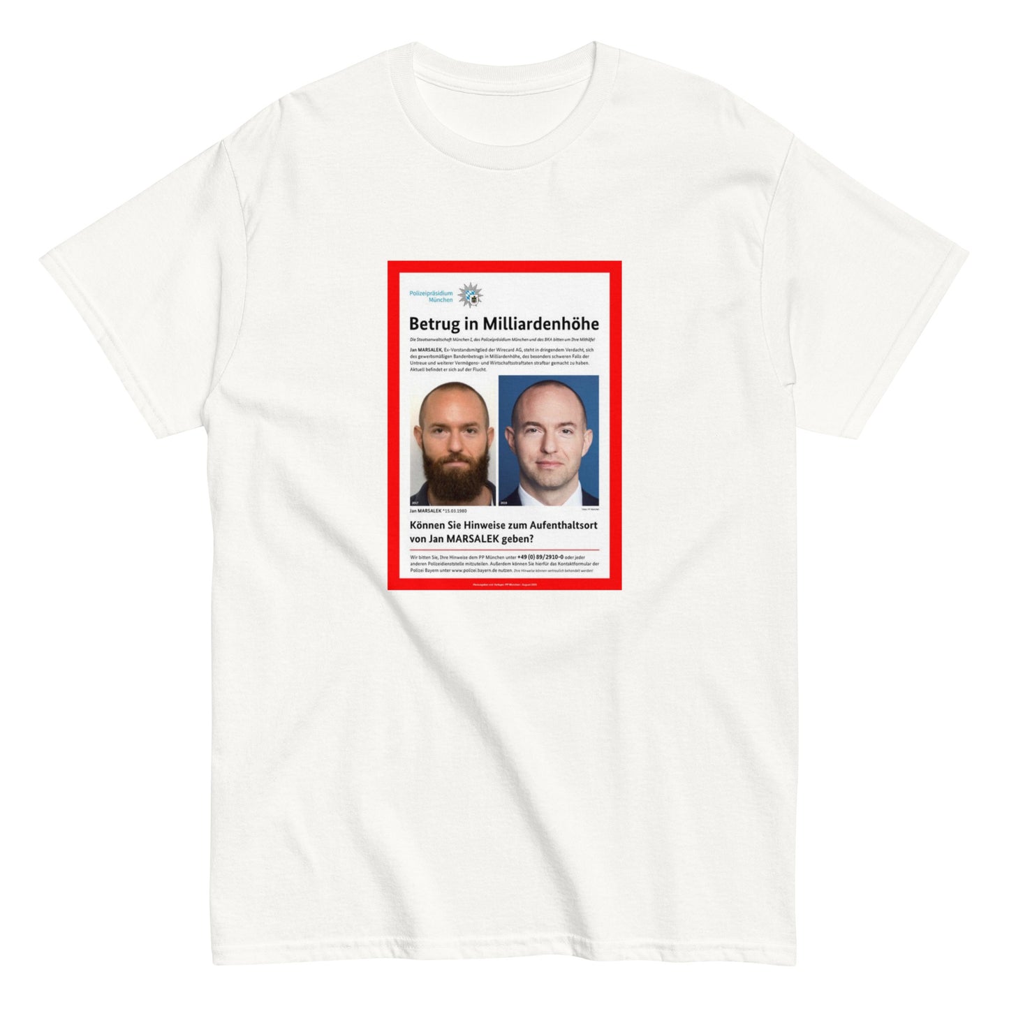 Jan Marsalek - Fahndung T-Shirt - financeshirts.de