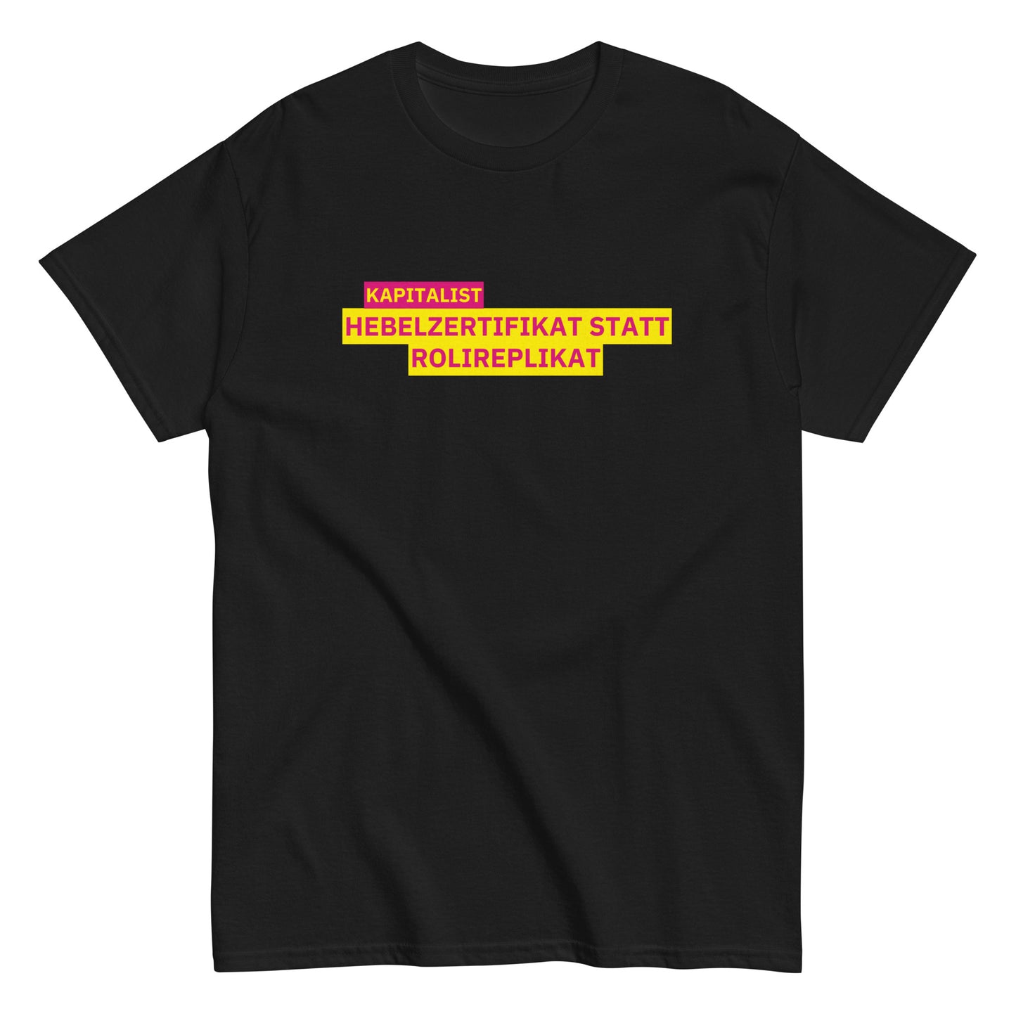 KAPITALIST - HEBELZERTIFIKAT STATT ROLIREPLIKAT T-Shirt - financeshirts.de