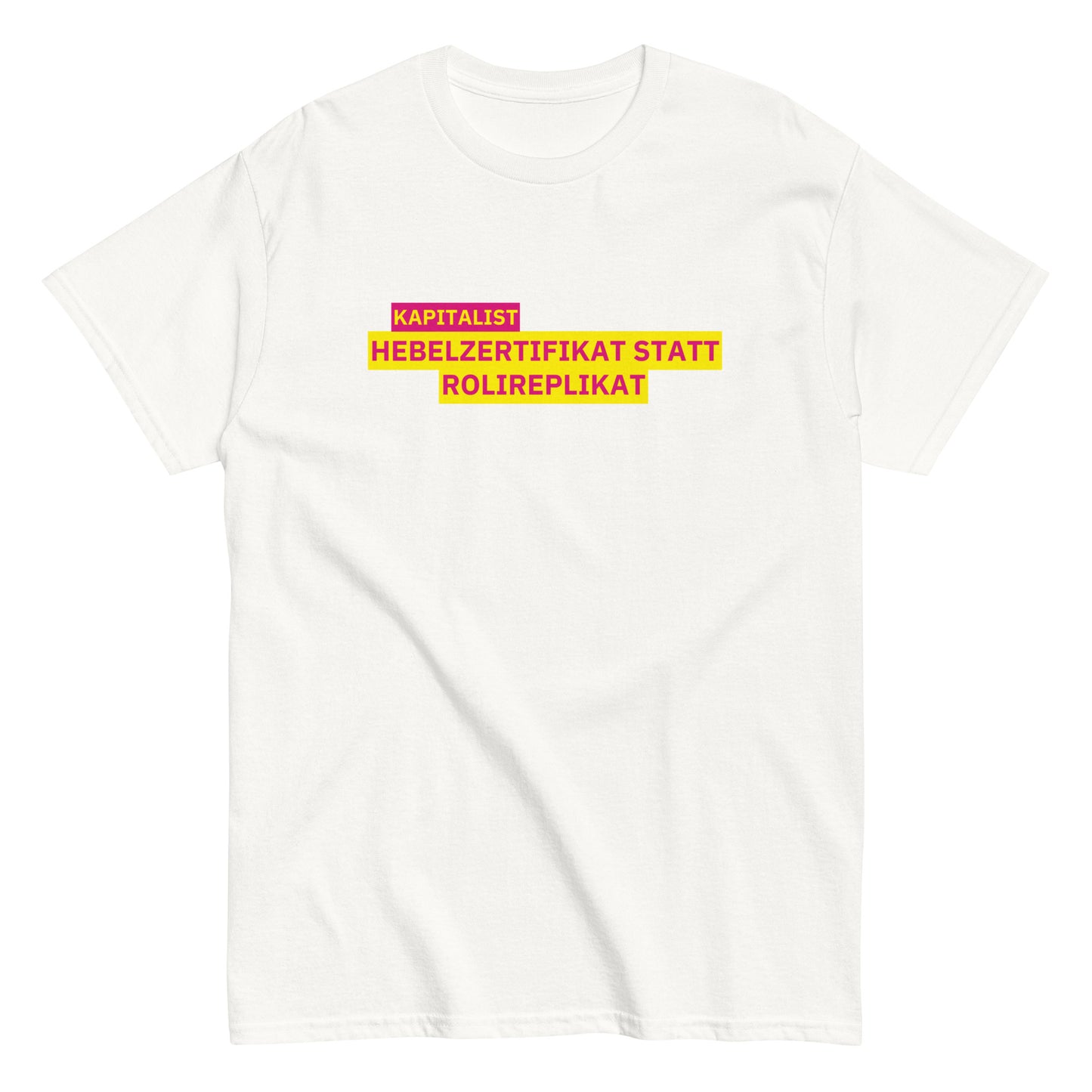KAPITALIST - HEBELZERTIFIKAT STATT ROLIREPLIKAT T-Shirt - financeshirts.de