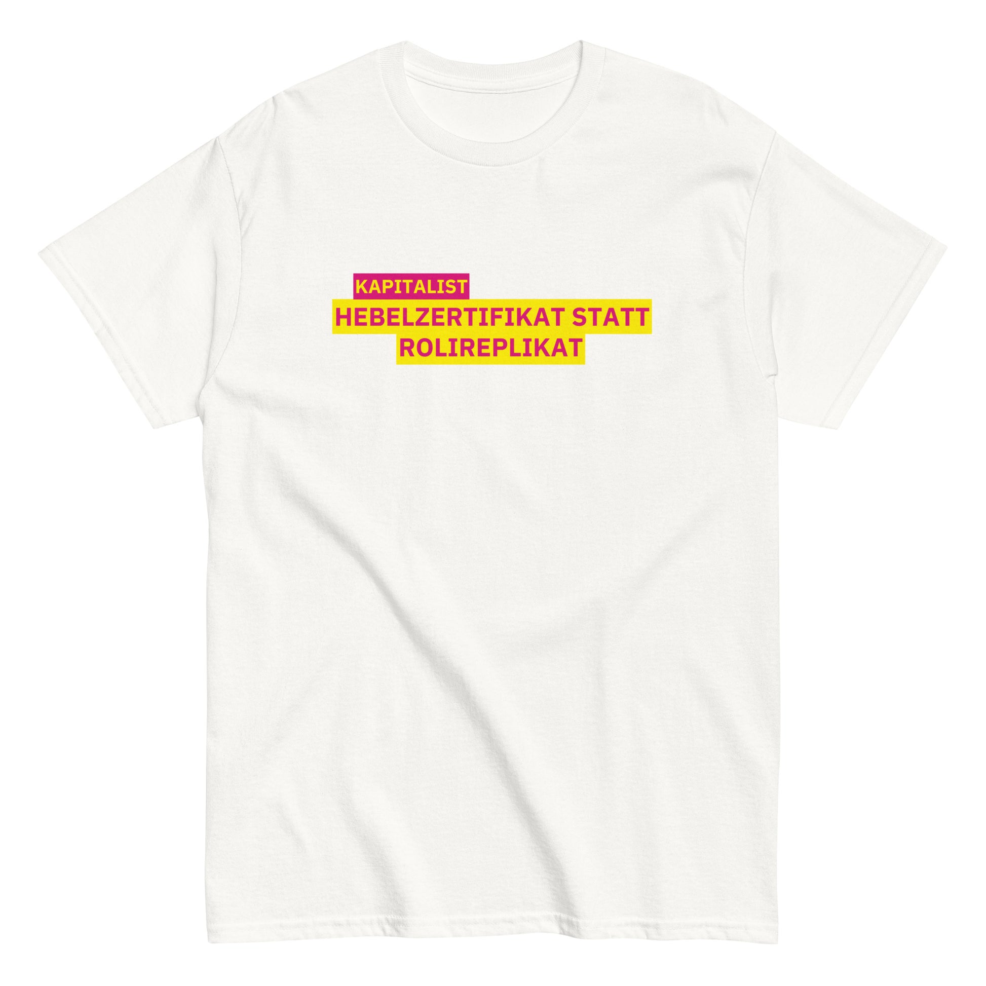 KAPITALIST - HEBELZERTIFIKAT STATT ROLIREPLIKAT T-Shirt - financeshirts.de