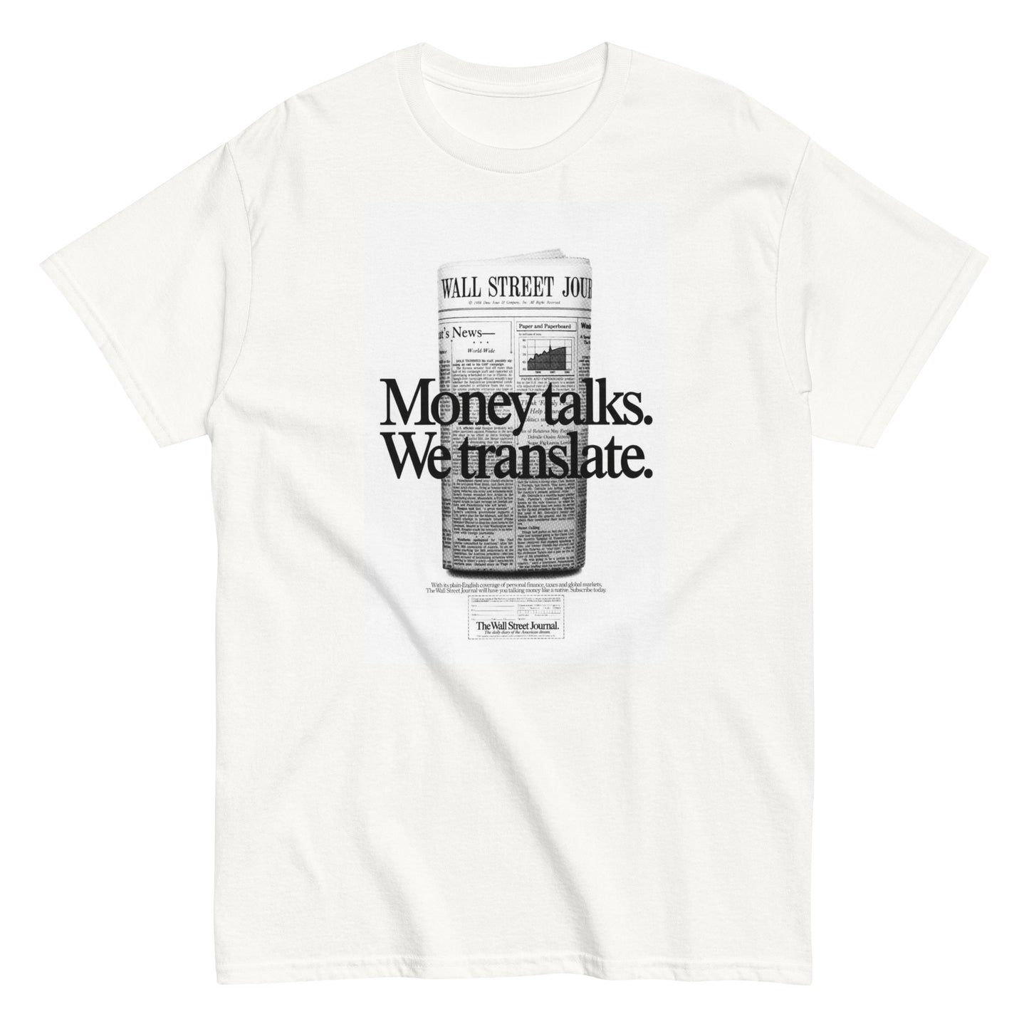 Money talks. We translate. T-Shirt - financeshirts.de